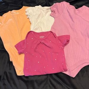 Carter's/Garanimals Kids' Multi-Color Short Sleeve Bodysuit Bundle - Bin 14